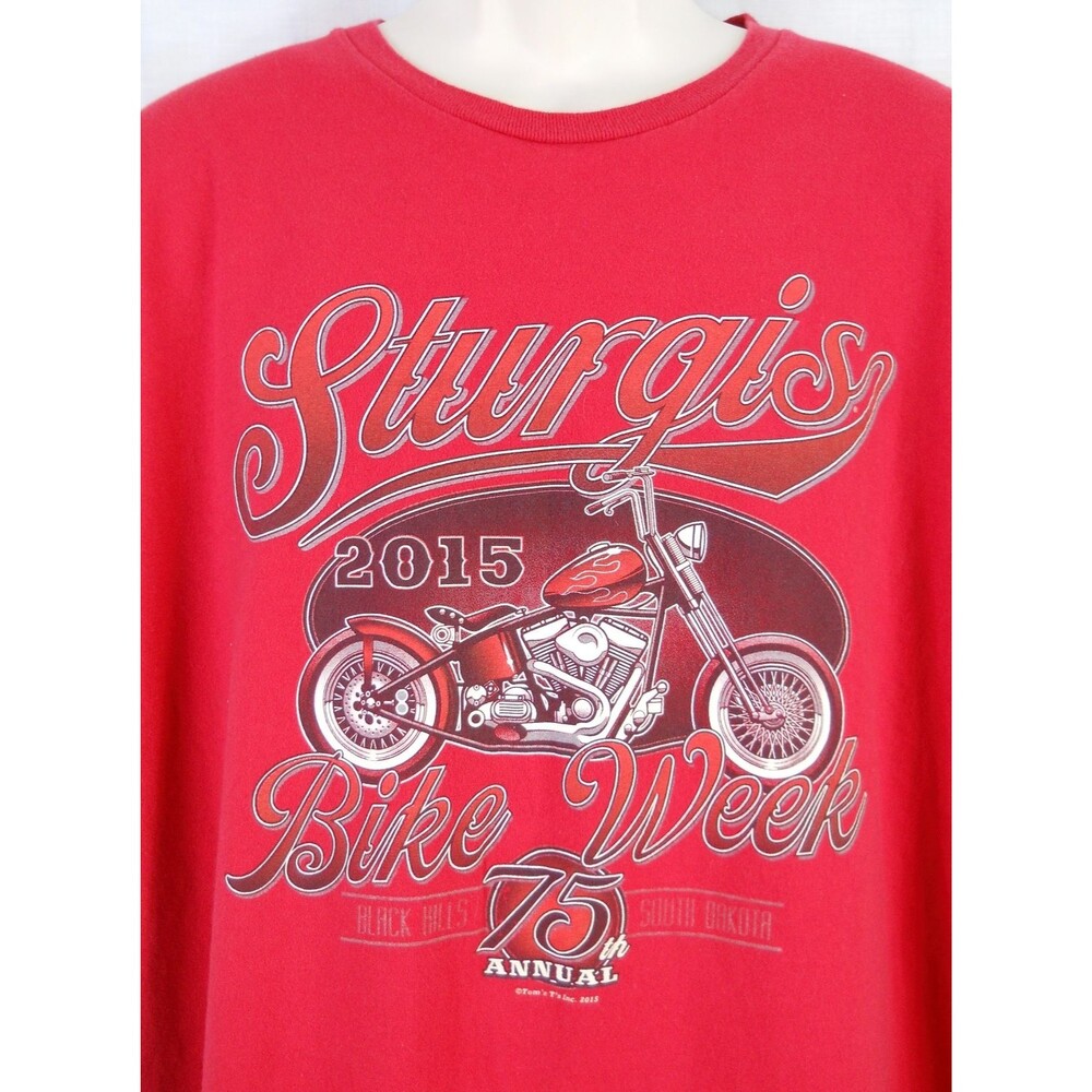 2015 Sturgis Bike Week T-Shirt 2XL 75th Annual Black Hills Motor Rally  Races
